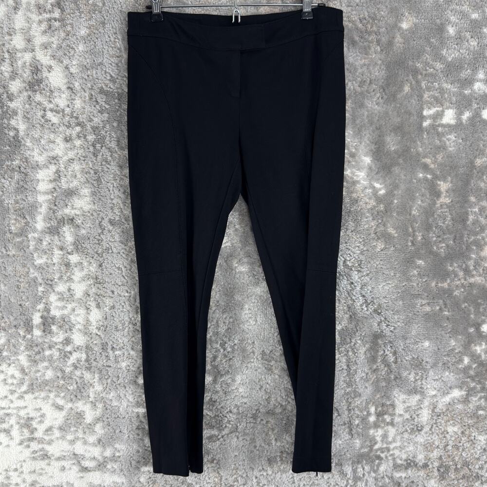 Kenar Size 2 Ankle Stretch Minimalist Flat Front Career Straight Leg Pants Black